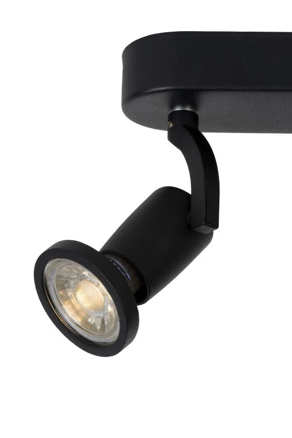 Lucide JASTER-LED - Foco de techo - LED - GU10 - 2x5W 2700K - Negro - detalle 1